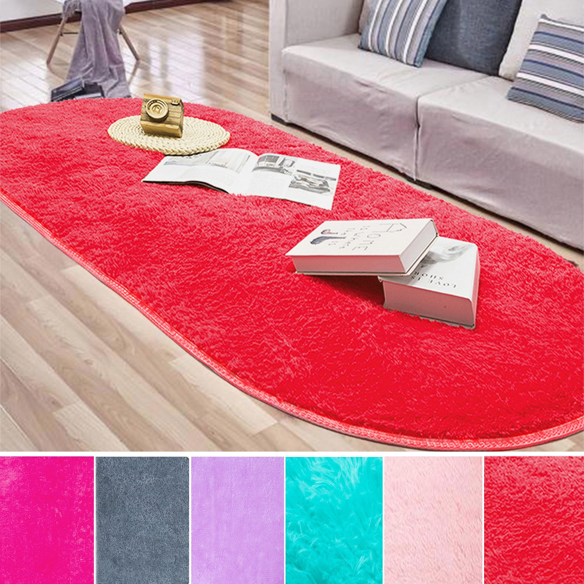 Shaggy Area Rug Carpet Floor Mat Cashmere Cushion Living Room Bedroom Decor Home 