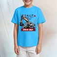 thumbnail image 2 of Gubotare Boys 4th of July Shirt Toddler Baby Boys Summer T-Shirts Casual Tops Kids Short Sleeve Crewneck Letter Print Loose Fit T-shirt (Sky Blue,Size 11-12 Years), 2 of 4