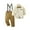 Khaki, variant on Toddler Boy Clothes Suit Wedding Formal Outfit Dress Shirt Tie Suspender Pants Cotton Fabric