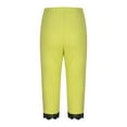 thumbnail image 3 of Olyvenn Womens Capris for Summer Dressy Cropped High Waist Yoga Pants Comfy Stretchy Leggings Workout Compression Pant Yellow XXXL, 3 of 4