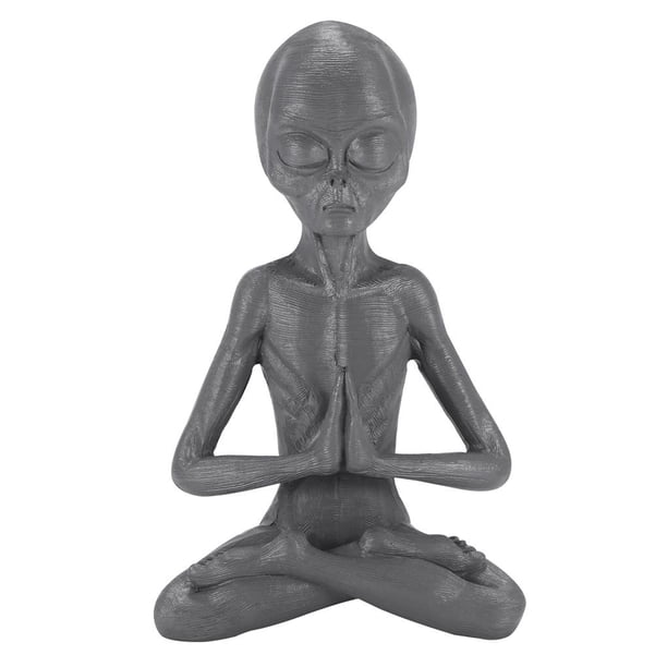 Adorno De Resina Extraterrestre Interesante Figura De Extraterrestre Estatua De Meditativo Interesante Decoración Escultura Adorno De Arte Decorativo Para Entrada De Porche Sala De Estar Escritorio Noticed HA021389-00