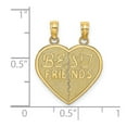 thumbnail image 2 of 10k Gold Best Friends Break-a-part Love Heart Pendant Necklace 24.4x18.2mm Wide Pendant for Women, 2 of 2