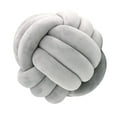 thumbnail image 4 of Nudo Almohada Bola Grueso Cómodo Almohadas Anudadas Para Sala De Estar Hogar Sofá Gris Claro, 4 of 9