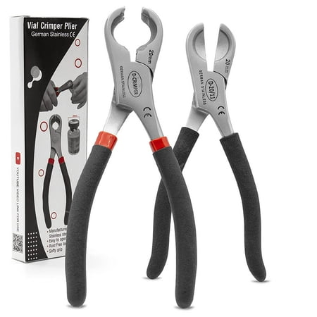 

Scientific Labwares Vial Decapper and Crimper Pliers Set- Perfect for Decapping and Sealing 13mm and 20mm Vials and Bottles
