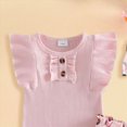 thumbnail image 4 of kpoplk Baby Clothes Girl Toddler Summer Outfits Infant Casual Sleeveless Halter Ruffle Tank Cute Short Set Baby Clothing Size 12-18 Months,Pink, 4 of 6