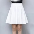 thumbnail image 5 of Tiqkatyck Skirts for Women, Women Fashion Casual Short Style Solid Half Skirt Anti Glare Sun Skirt Pleated Skirt Long Skirt White, 5 of 5