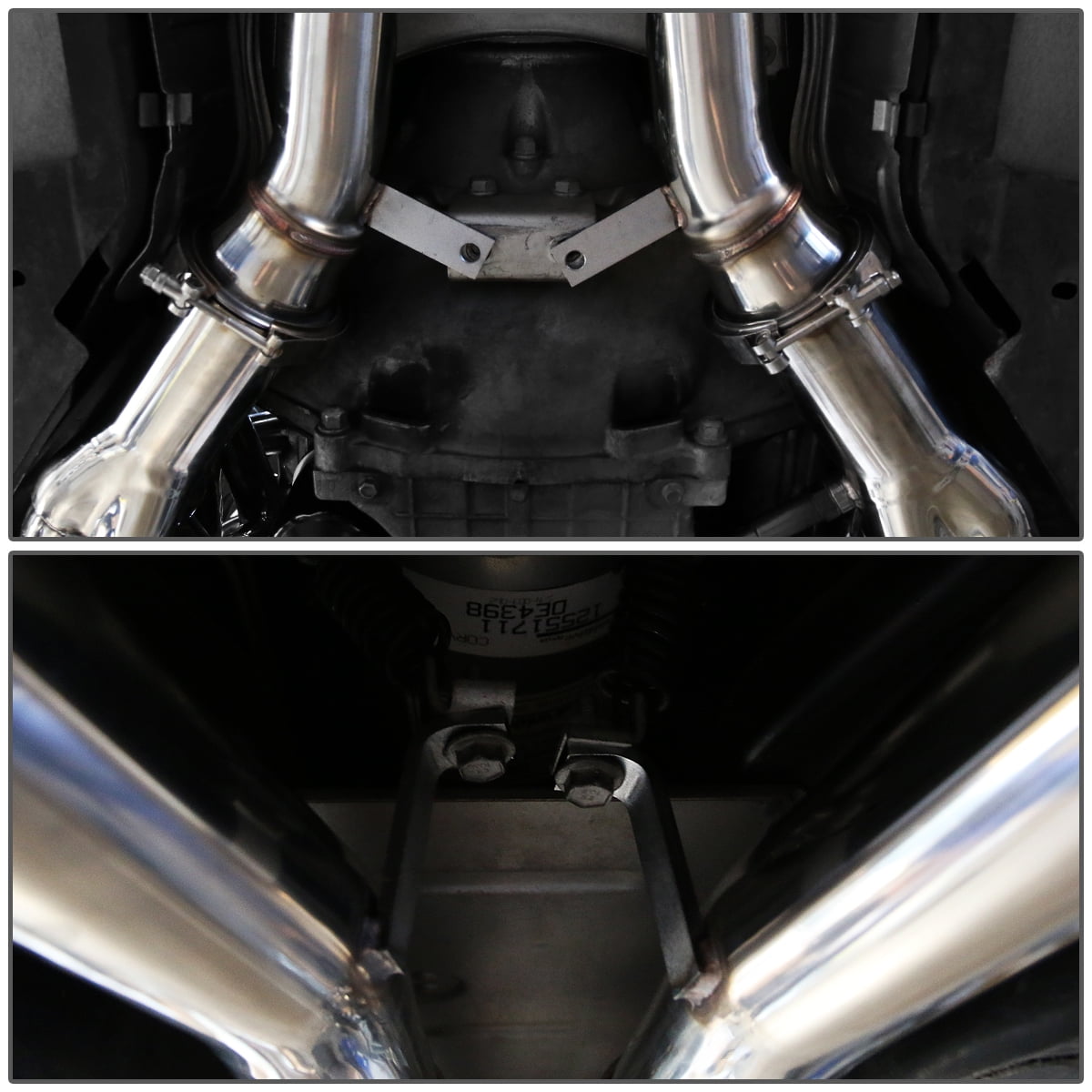 DNA Motoring Stainless Steel Exhaust X -Pipe Cat-Back For 1997-2004 Chevy Corvette C5 5.7 V8