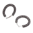 thumbnail image 1 of Aretes de aro jinwen Pendientes de diamantes de imitación gris, 1 of 7