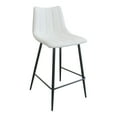 thumbnail image 2 of Moe's Home Collection Alibi 26" Faux Leather Counter Stools in White (Set of 2), 2 of 5