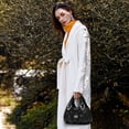thumbnail image 3 of AOUNQ Handbags for Women Floral Print Shoulder Bag PU Leather Tote Bag Satchel Ladies Top Handle Purses,Black, 3 of 5