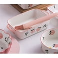 thumbnail image 3 of 500ML Ceramic Baking Tray Home Oven Hand-painted Rectangular Double Ear Handle Baking Tray, 3 of 11