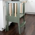 thumbnail image 3 of Storkcraft Toddler Montessori Foldable Step Stool, Olive with Driftwood, 3 of 8