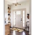 thumbnail image 4 of Orange Geometric Hallway Runner Rug 2x5ft, Gold White Hexagon Modern Washable Woven Living Room Bedroom Kitchen Bathroom Carpet with Tassels, Non-Shedding Indoor Outdoor Throw Door Mat for Entryway, 4 of 5