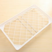 Stackable Plastic Kitchen Storage Shelf Foldable Rack - White Kitchen Cabinet Organizer and Storage Shelves Stackable Expandable Storage Racks for Counter Cabinet Pantry