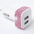 thumbnail image 2 of Riwesomey Enchufe del de coche de coche de diamante hecho a mano Accesorios de coche de coche USB de cristal ostentoso Vehículos, repuestos y accesorios Mis No.2 Riwesomey VI008713-02, 2 of 4