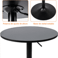thumbnail image 4 of Mesa de Bar Redonda Rotación Negro, Altura Ajustable HOMEMAKE FURNITURE  Moderno, 4 of 8