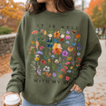 thumbnail image 2 of Christian Shirt, It Is Well With My Soul Floral Sweatshirt, Colorful Wildflower Faith Hoodie, Inspirational Religious Gift for Women, 2 of 9