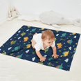 thumbnail image 2 of Dark Blue Dinosaurs Palms Clouds Pattern Blanket,Comfortable Soft Flannel Throw Blanket,All Season,Warm Lightweight Blankets for Sofa Bed Couch Living Room Chair,30"x40", 2 of 4