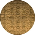 thumbnail image 1 of Ahgly Company Indoor Round Oriental Orange Industrial Area Rugs, 4' Round, 1 of 4