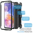thumbnail image 2 of EBIZCITY Phone Cases for Samsung Galaxy A23 5G (2022) 6.6", [Built-in Screen Protector] Combo Holster Belt Clip [Heavy Duty] [Kickstand] Full-Body Rugged Holster Case -Black, 2 of 6