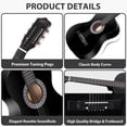 thumbnail image 5 of ZENY 38" Acoustic Guitar for Beginners, Student Starter Kit with Gig Bag, Strap, Tuner & Picks -Black, 5 of 11