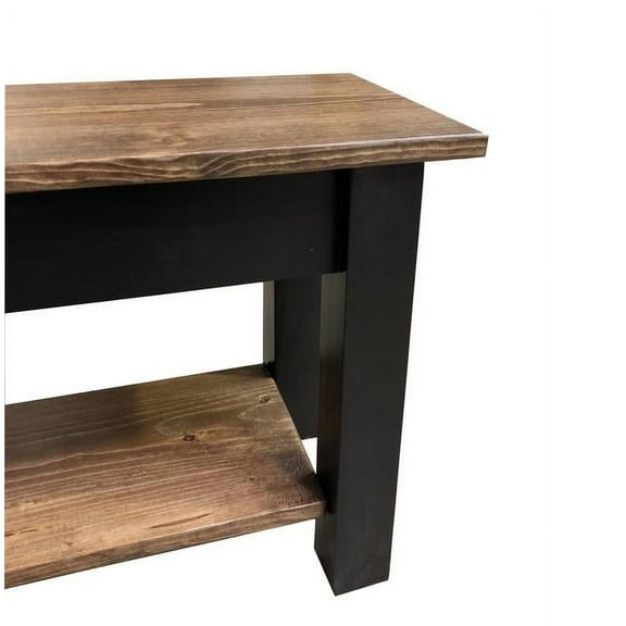 LAURENT BENCH WITH SHELF-48