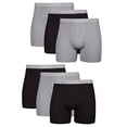 thumbnail image 2 of Hanes Mens Tagless Boxer Briefs 6-Pack, 2XL, Assorted, 2 of 4