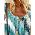 thumbnail image 3 of DYMADE Women Floral Print Blouse Wear To Work Summer Blouse Short Sleeve Tee Tops, 3 of 4