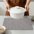 thumbnail image 4 of Unique Bargains 4pcs Faux Leather Heat Resistant Placemats Misty Gray 17.7"x11.8", 4 of 6