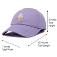 thumbnail image 3 of DALIX Soft Serve Ice Cream Hat Cotton Baseball Cap in Lavender, 3 of 7