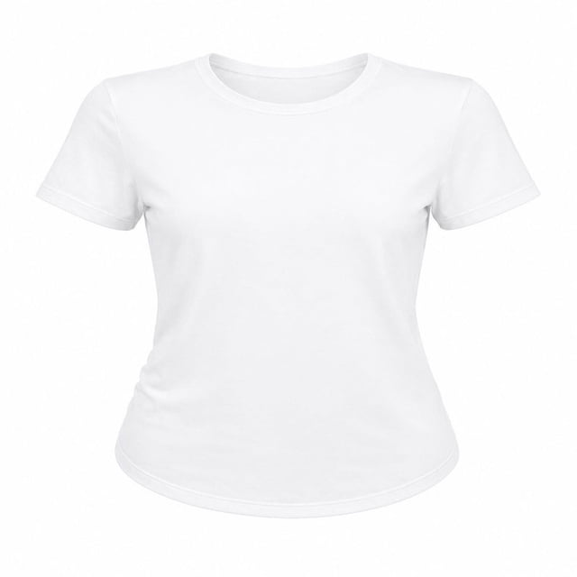 Playera Simply Basic para Mujer, Manga Corta Escote Redondo Blanco Talla EG