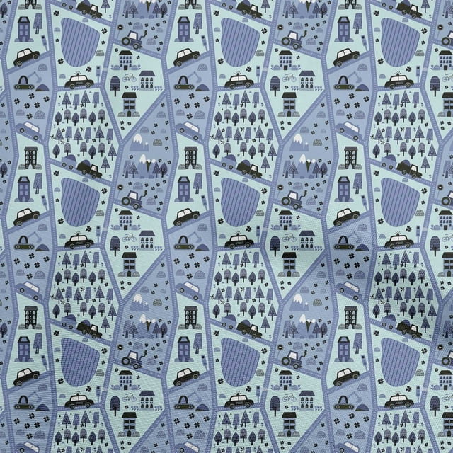 oneOone Polyester Spandex Grayish Purple Fabric Travel Craft Projects Decor Fabric Printed By The Yard 56 Inch Wide