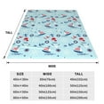 thumbnail image 3 of Honeii Sailboats Anchors Print Fleece Blanket - Throw Blanket for Bed, Sofa, Couch, Camping, and Travel , Microplush Ultra Soft Warm Blanket-50"x40", 3 of 7