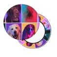thumbnail image 2 of Lsque cute dogs of different breeds Pattern Round Bar chair cushion covers Velvet Fabric Premium Comfort Protects from Scratches and Stains for 14-17 Inch Chair-12 inch, 2 of 7