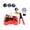 With Red plastic box, variant on 2 In1 Brake Bleeder Kit With Hand Held Vacuum Pump Tester With Gauge Adapters Car Motorcycle One-Man Brake Bleeding System ,Easy to Install