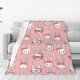 thumbnail image 1 of Balery Girl Rabbit Manta de Felpa Suave y Acogedora – Cobija de Franela Aterciopelada para Cama, Lavable y Cálida para Sofá, Mascotas, Transpirable-50"x40", 1 of 7