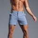 thumbnail image 4 of pstuiky Hombres bajos, Pantalones cortos casuales de moda para hombre, de color liso, con bolsillo y cintura elástica. Pantalones cortos de baloncesto, 4 of 6