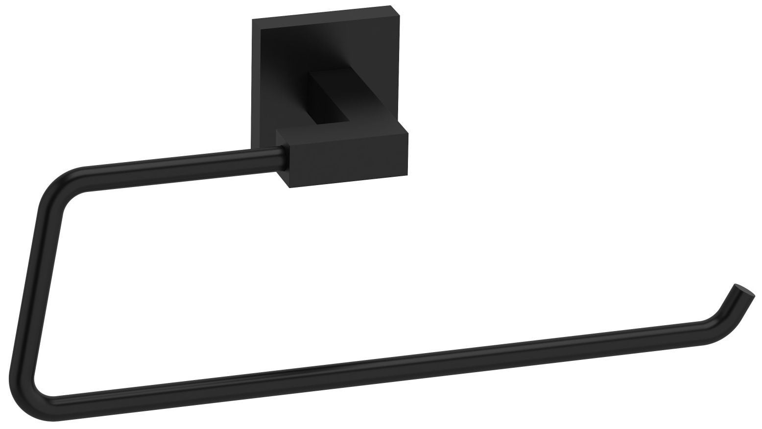 Kubik 10" Black Zinc Wall Mounted Towel Ring