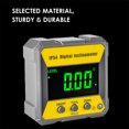 thumbnail image 2 of TFixol 4-Sided Digital Inclinometer with LCD Display, Magnetic Base, IP54 Waterproof, Yellow & Grey (Battery Not Included), 2 of 6