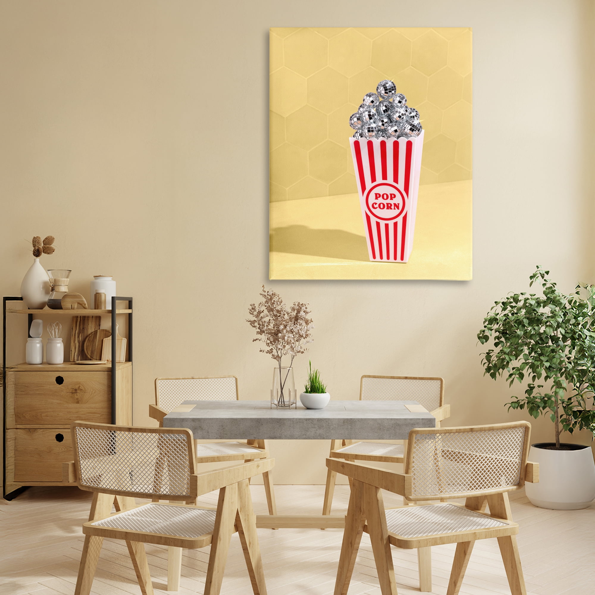 Stupell Industries Disco Filled Popcorn Canvas Wall Art, design by LISH Creative
