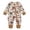 a-Brown21366, variant on Boys Baby Jumpsuit Cowboy Cactus Print Long Sleeve Long Leg Crewneck Romper Front Zipper Contrast Trim For Infant Daily Wear