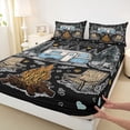 thumbnail image 4 of Erosebridal Kids Happy Camping Queen Sheet Sets 4 Pieces,Adventure RV Car Bed Set For Boys Girls Teens, 4 of 5