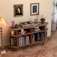thumbnail image 7 of Large Round Record Player Stand with Charging Station & USB Ports, Record Storage Cabinet, 7 of 7