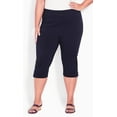thumbnail image 1 of Avenue Women's Plus Size Gracie Eyelet High Rise Capri Pants, 1 of 4
