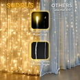 thumbnail image 3 of YUNOVA Warm White Curtain Lights, 200 LED Remote Control Lights with Timer, USB Powered for Christmas, Wedding, Indoor Outdoor Decoration, 3 of 9
