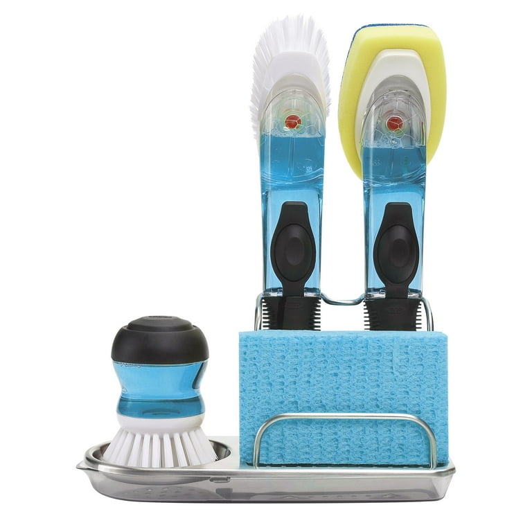 OXO Softworks Stainless Steel Sink Organizer with Brush Holder