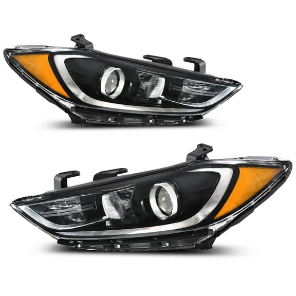 PIT66 Headlight Left Driver & Right Passenger side Fit For 2017 2018 Hyundai Elantra