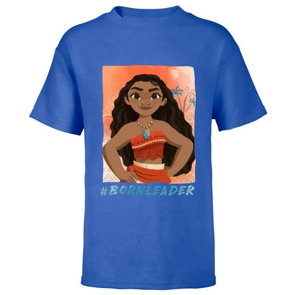 Disney Moana #BornLeader T-Shirt - Short Sleeve T-Shirt for Kids - Customized-Royal