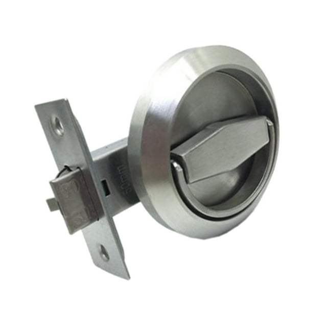Tnarru Round Knobs Rings Pulls Lock Door Handle Lock Parts Stainless Steel Recessed Door Knob Outdoor Lock for Corridor Storeroom Single Lock