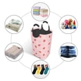 thumbnail image 4 of Xecao Floral Strawberr for Laundry Basket,Collapsible Large Laundry Hamper,Wash Bag for Laundry Room, Rolling Laundry Basket with Handles, 4 of 5